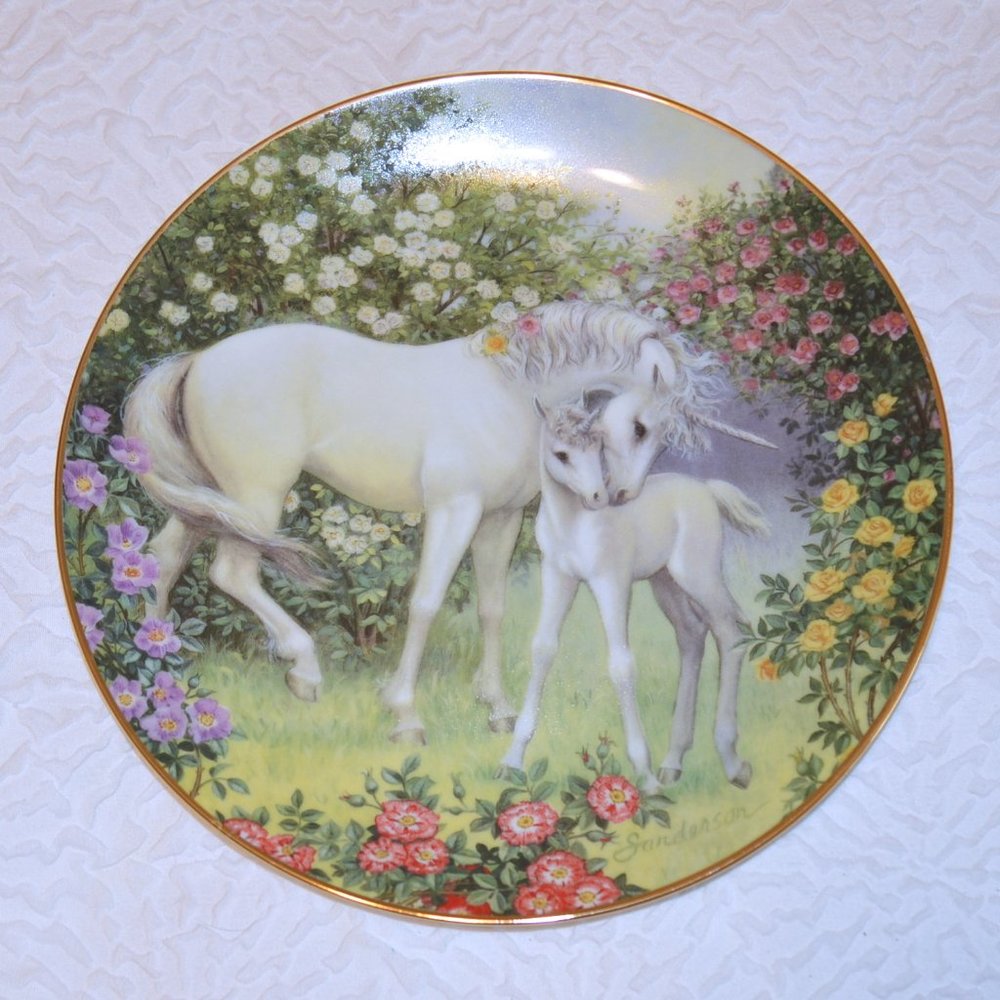 4/$20 Princeton Gallery 8" Unicorn Plate